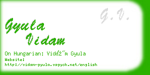 gyula vidam business card